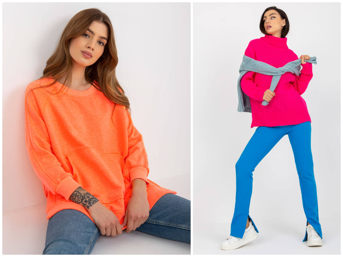 Neonfarben in Kleidung – wie verwebt man sie zu Herbstlooks?