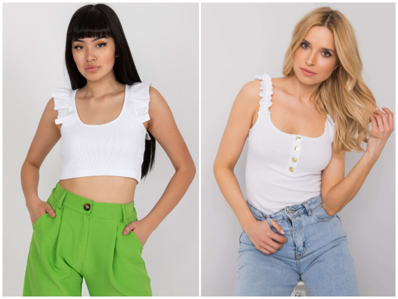 White Top Großhandelskleidung — eine klassische Basis für viele Looks