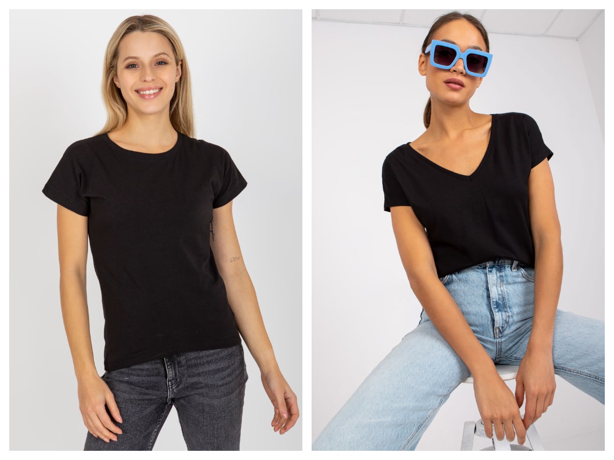 Schwarze Basic-T-Shirts — für welchen Stil interessierst du dich?